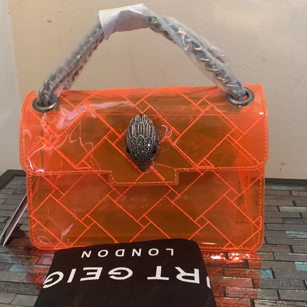 - Kurt Geiger London Rainbow Shop Mini Kensington Transparent Shoulder Bag - Picture 5 of 10